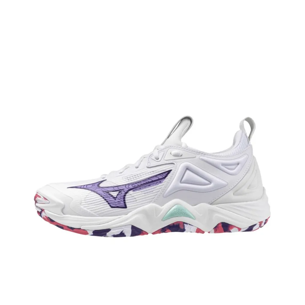 Mizuno Wave Momentum 3 противоскользящие устойчивые к истиранию низкие кроссовки для тренировок женские белые