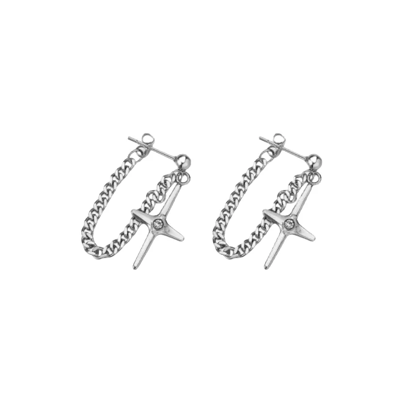 Yuijeny 925 Sterling Silver Pin Titanium Steel Stud Earrings Unisex