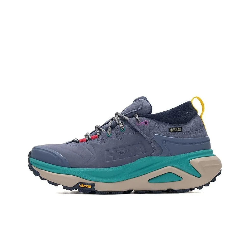 HOKA ONE ONE Kaha 3 Slip Устойчивый к истиранию Низкий Топ Походная обувь Мужская Синий Зеленый