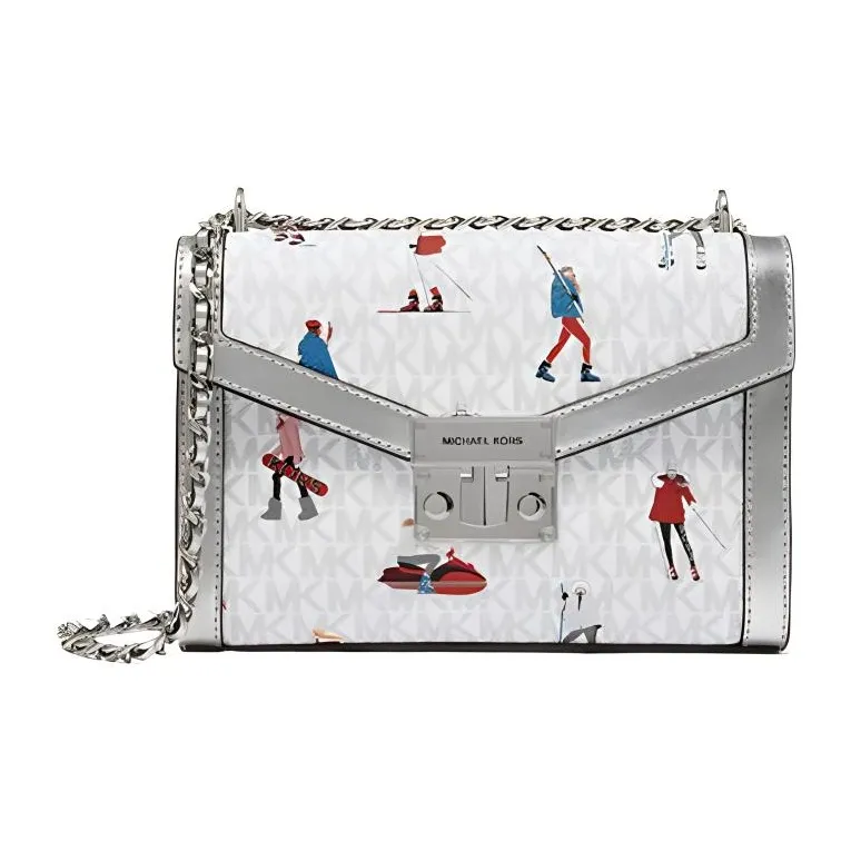 MICHAEL KORS Jet Set Сумка-конверт из искусственной кожи Сумка через плечо Средняя Женская Белая