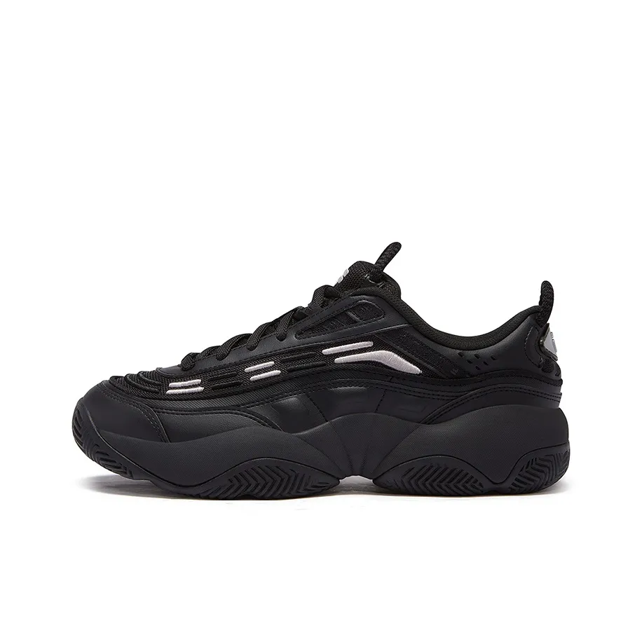 FILA FUSION FIRE Flame Shoes Low Top Vintage Basketball Shoes Men's Black