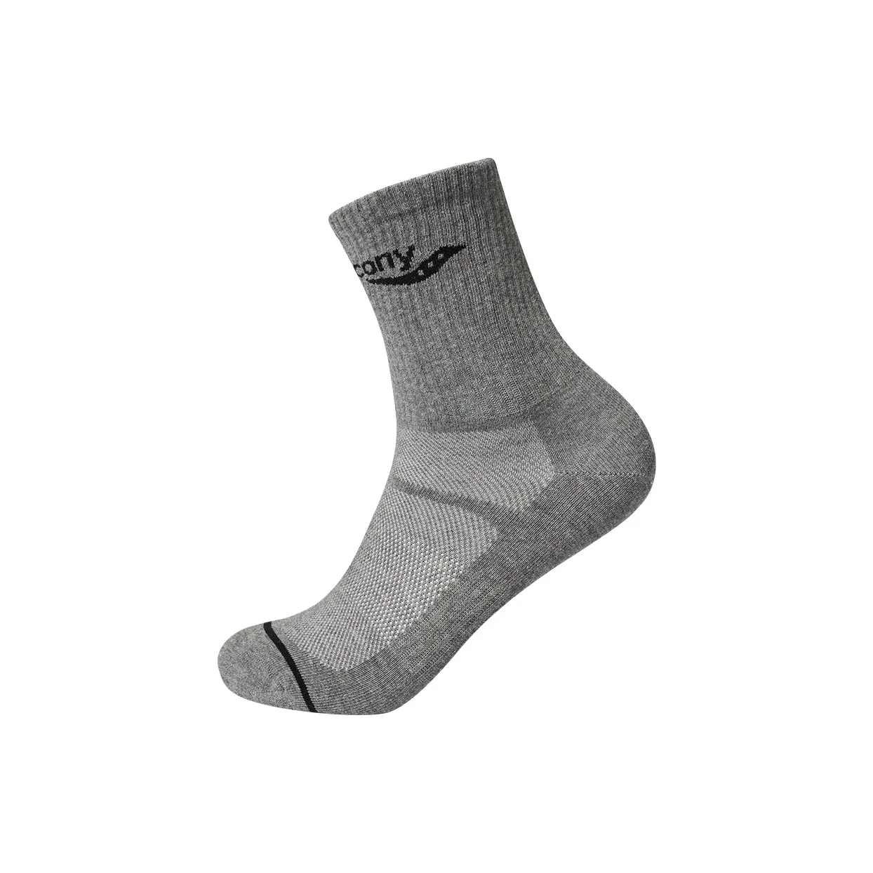 Saucony Mid Calf Socks Unisex 1 Pack Heather Gray