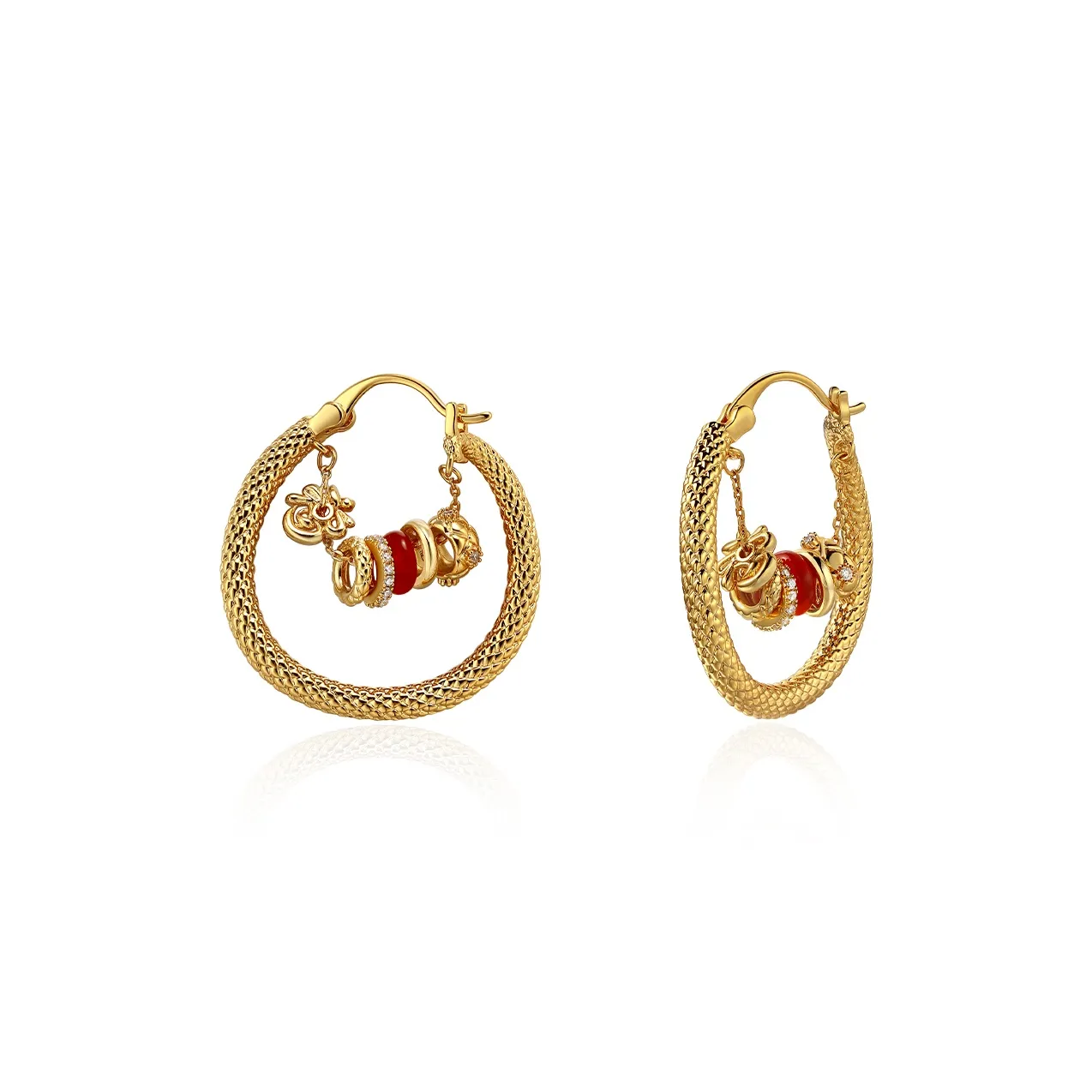 BOONEE ALUS Медные серьги с покрытием из каратного золота женские