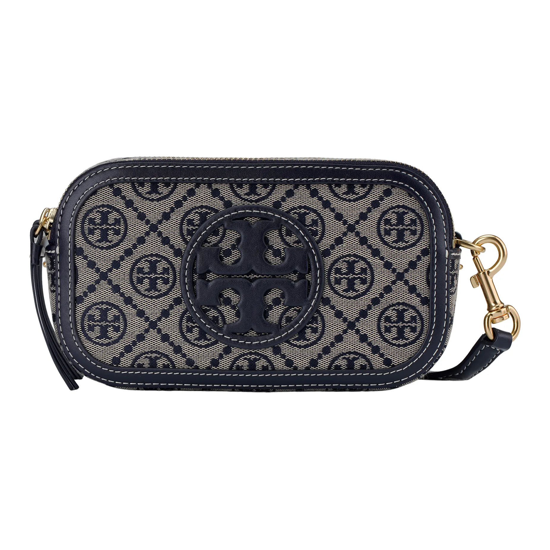 TORY BURCH Miller Напп Кожа Комбинированная Camera Сумка Плечевая Сумка Мини Женская Черная