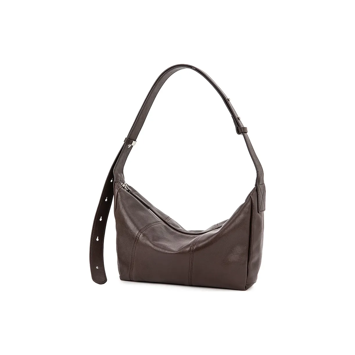 VENOF Sheepskin Premium Маленький RUN Design Сумка через плечо Маленькая Женская Растительное дубление Кофе Растительное дубление Черный