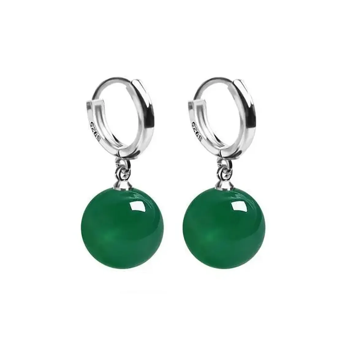 Emerald Jade Earrings Women's