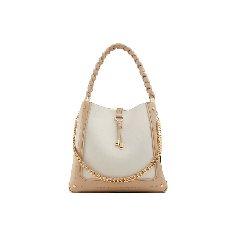 ALDO Artificial Leather Bucket Bag, Shoulder Bag Medium Size Women's Bone