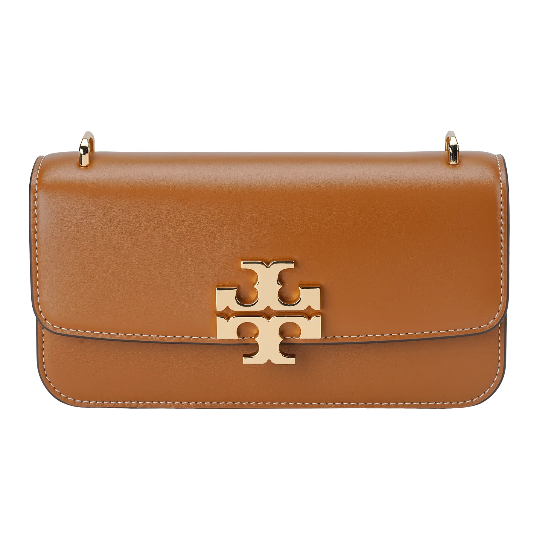 TORY BURCH Eleanor E/W Small Convertible Shoulder Bag Whiskey