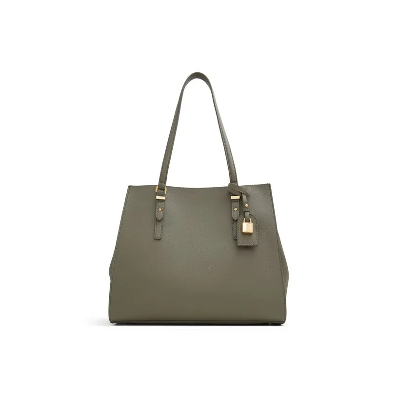 ALDO Artificial Leather One Shoulder Handbag Large Size Women's Khaki/Cognac/Black