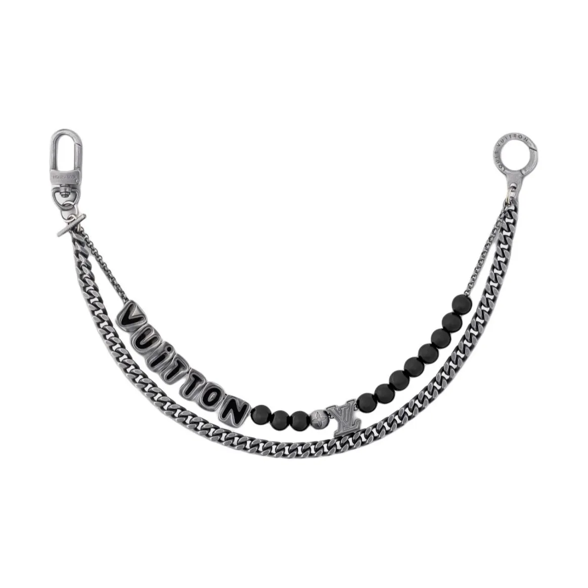 LOUIS VUITTON Glass Metal Waist Chains Men
s Silver  