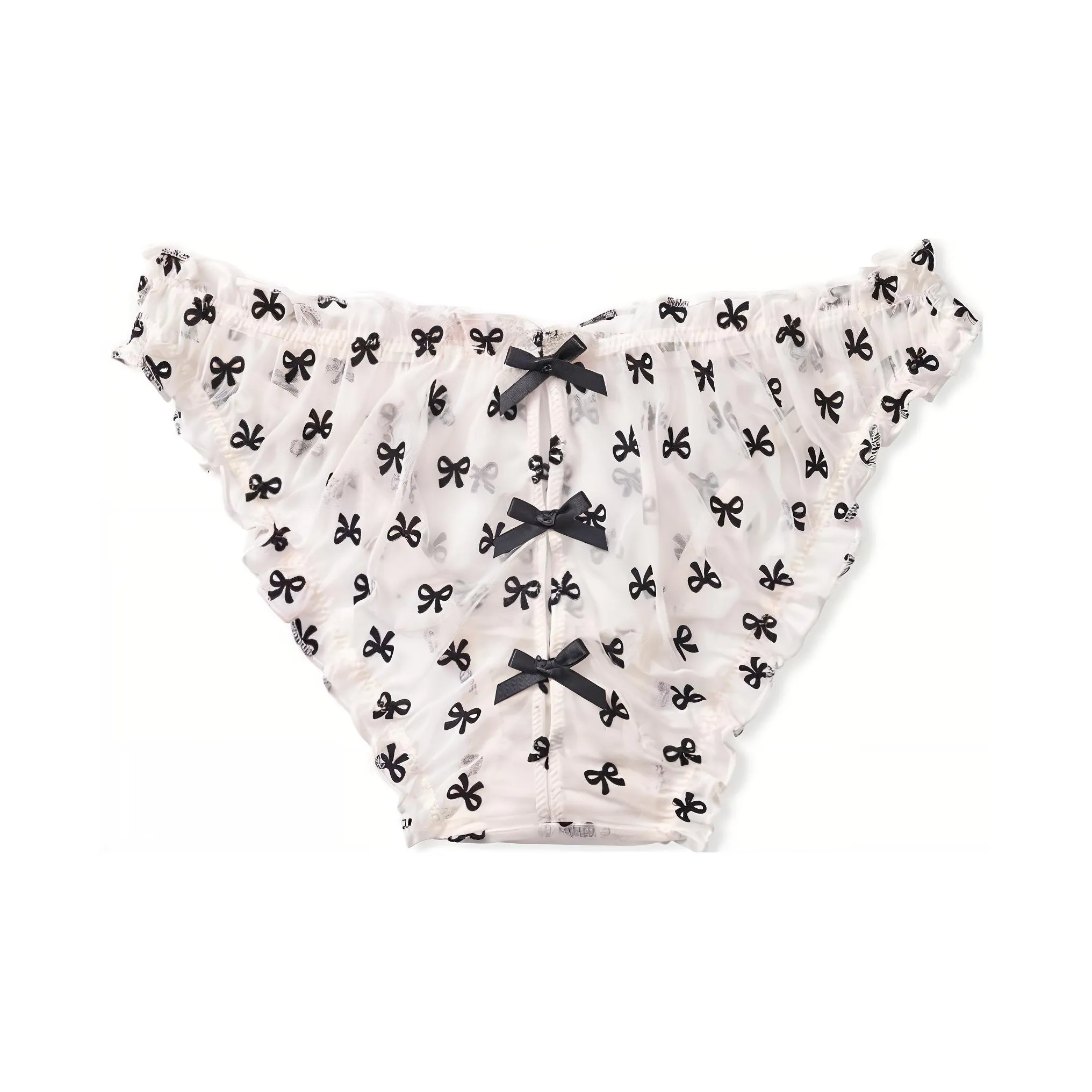 Victoria's Secret Белый Бант С принтом Женские Трусики-бикини
