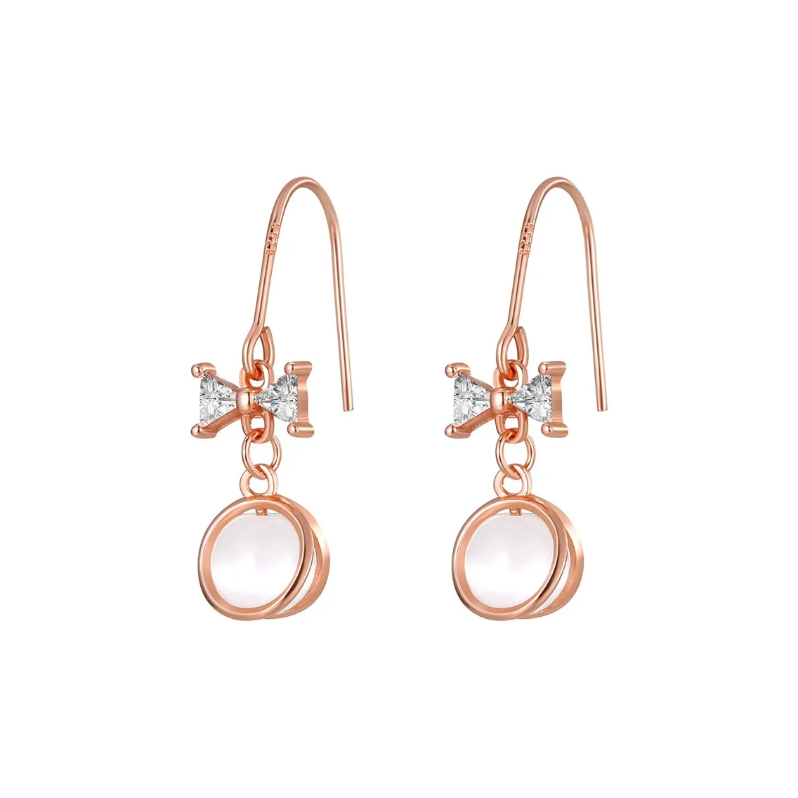 Emerald Glass Cat Eye Earrings Women's