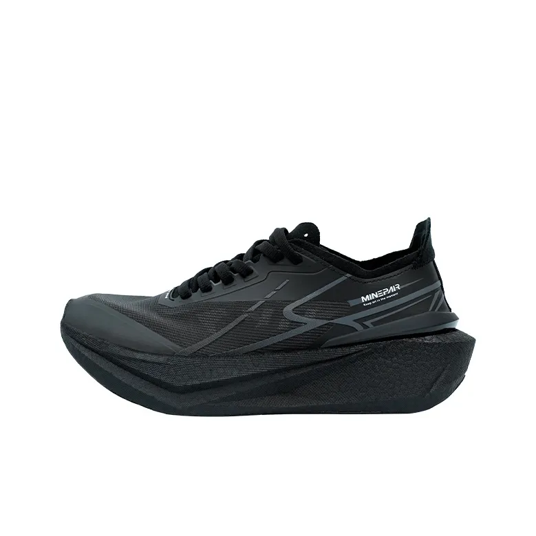 MINEPAIR Нескользящий Низкий Топ Полная Длина Карбоновая Плита Повседневные Беговые Кроссовки Унисекс GALE Черный