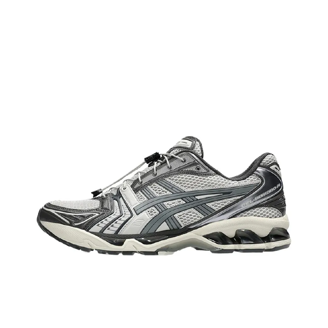 ASICS Gel Kayano 14 Амортизация Устойчивость к истиранию Легкий Низкий Топ Беговые кроссовки Унисекс Глиняно-серый