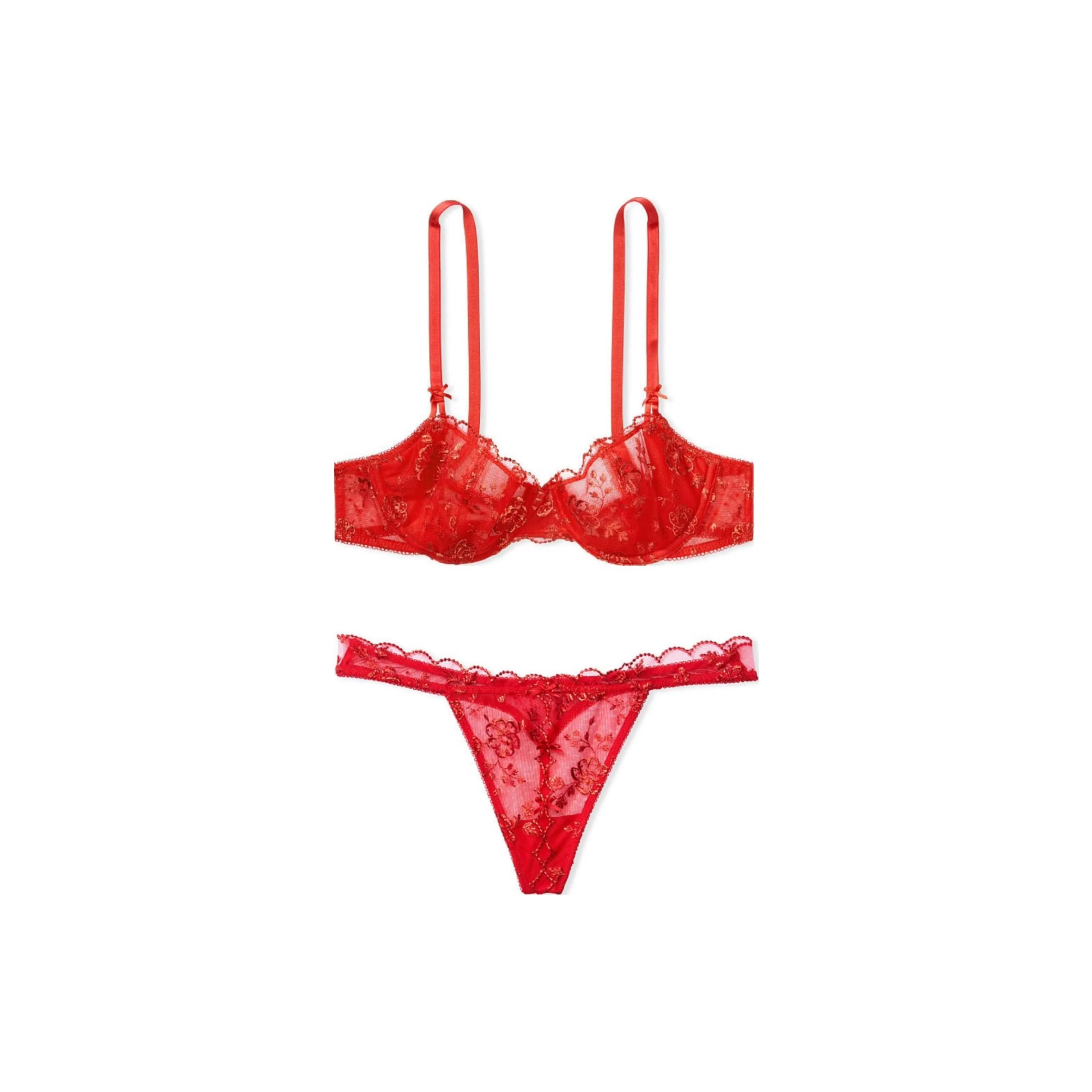 Victoria's Secret Комплект нижнего белья для женщин красный