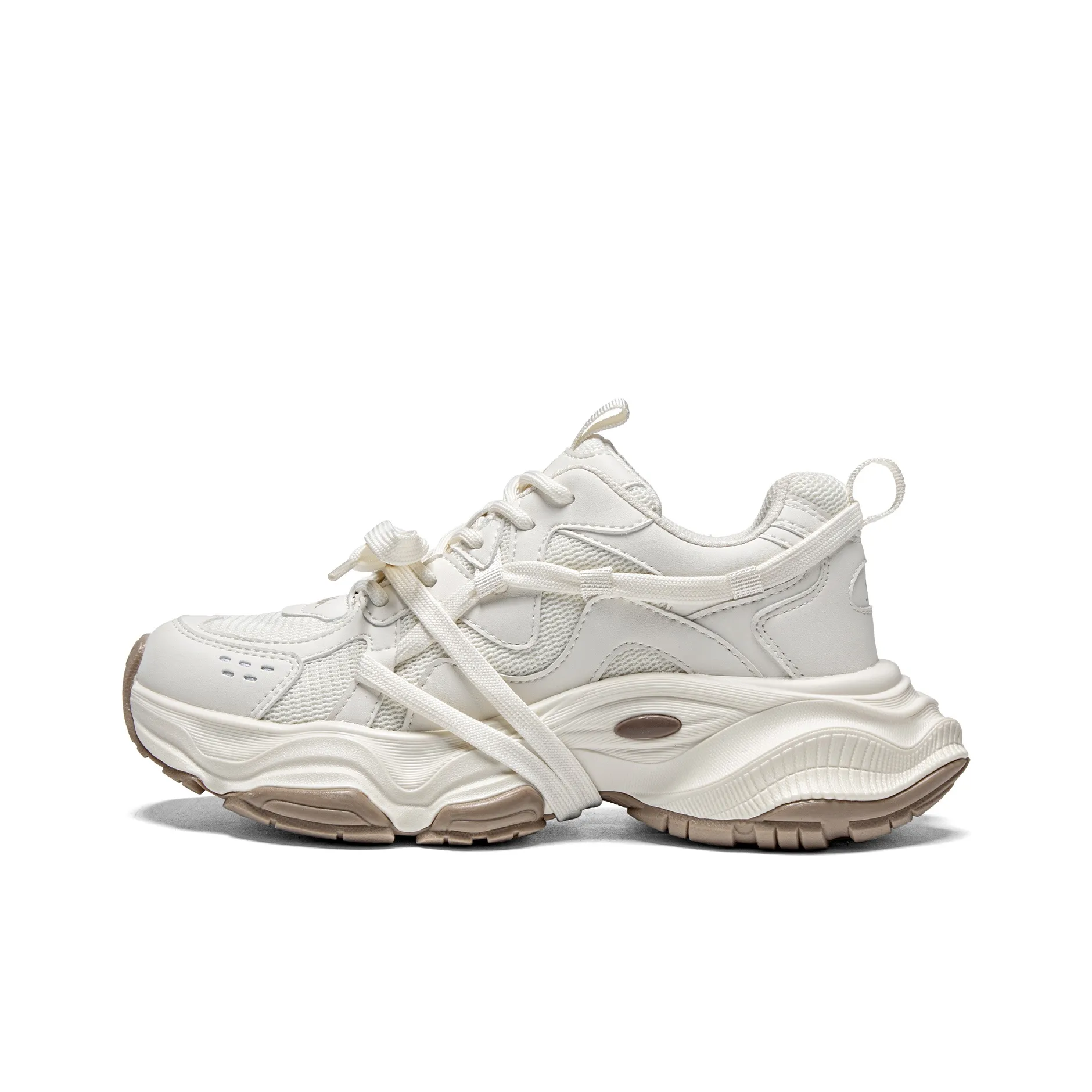Kappa Back to Back Anti Slip Wear Resistant Low Top Chunky Sneakers Women's White