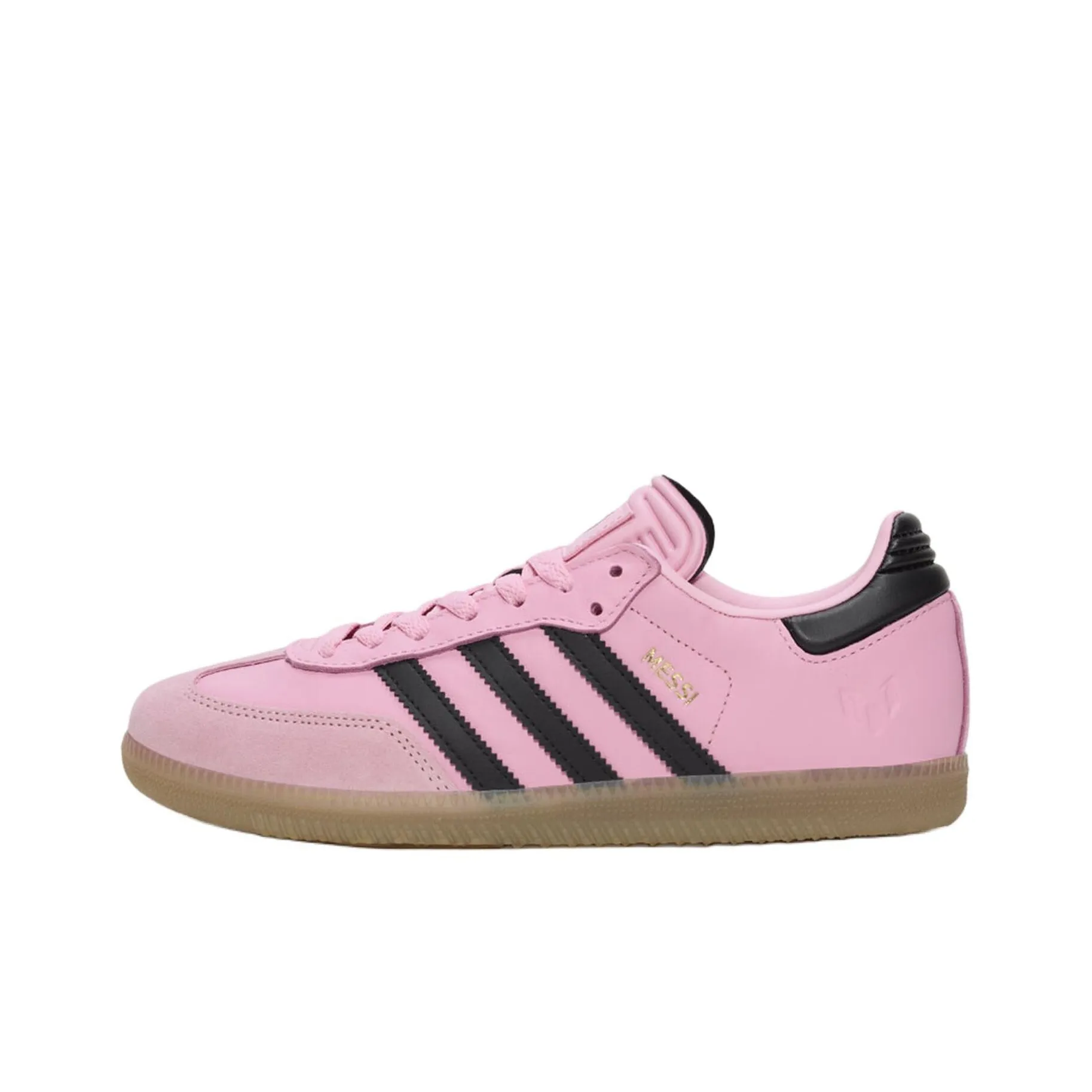 Месси x Adidas Slip Resistant Abrasion Resistant Низкий Топ Детские Скейтбординги Розовый Черный Детский