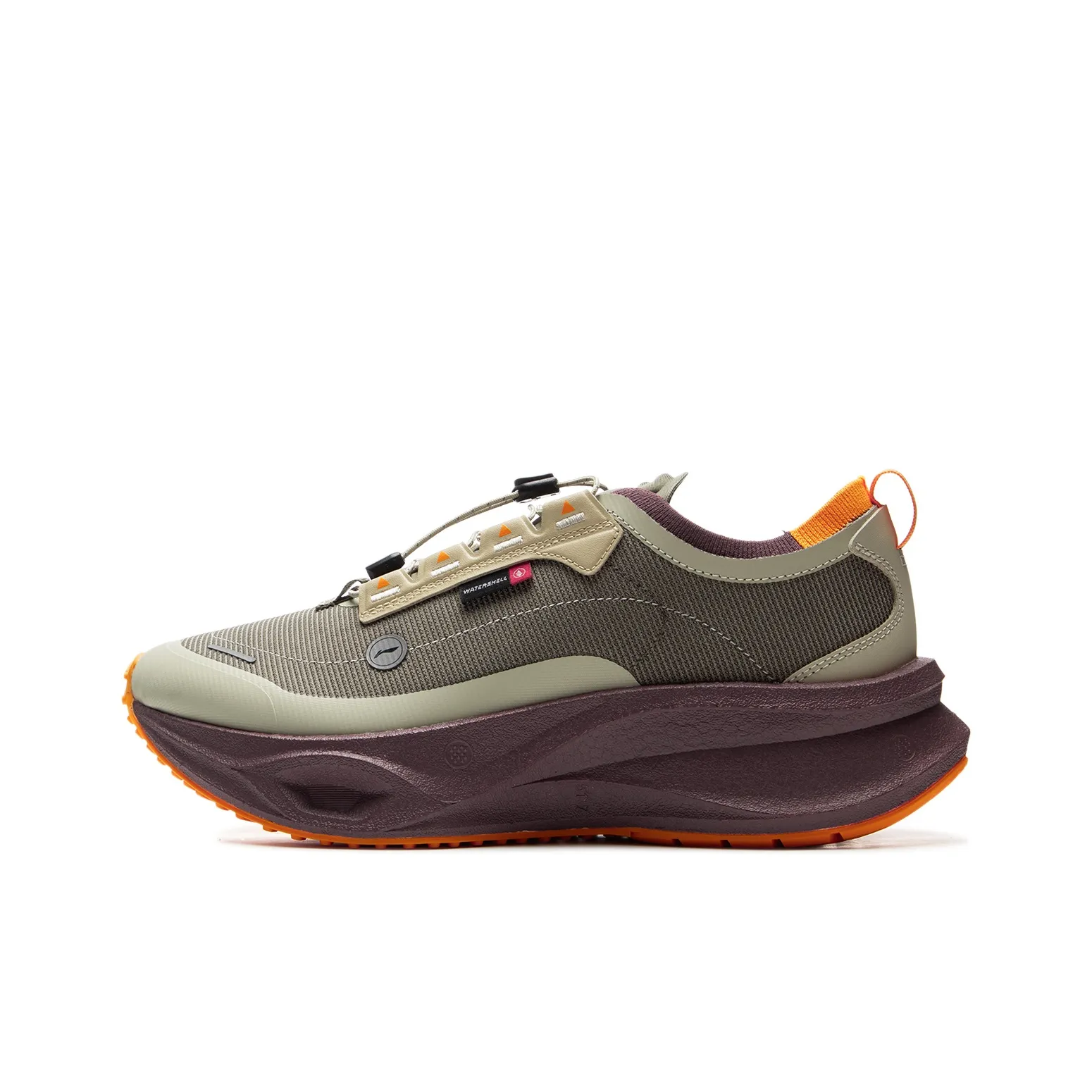 LiNing Abrasion-Resistant Low-Top Running Shoes Unisex Green Purple