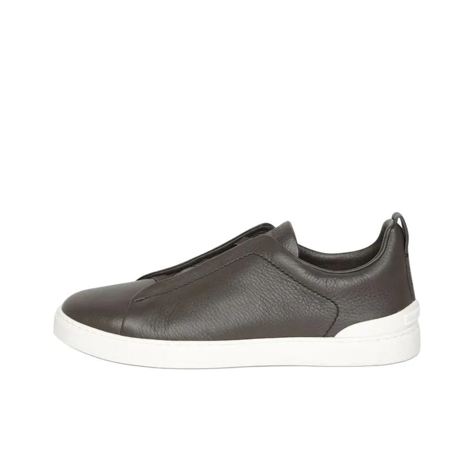 Zegna Low Top Skateboard Shoes Men's Dark Brown