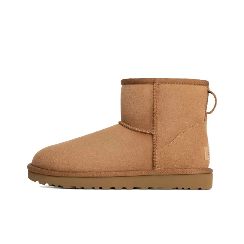 UGG CLASSIC MINI Короткие Снежные Ботинки Женские Каштановые