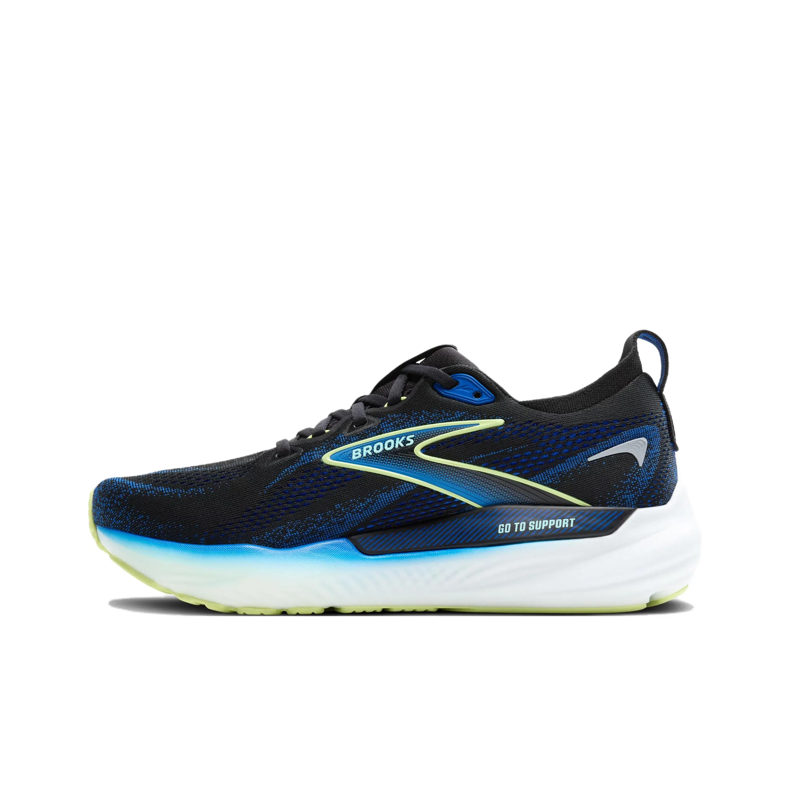 Brooks Glycerin GTS 22 Running Shoes Men Low Top Black Blue