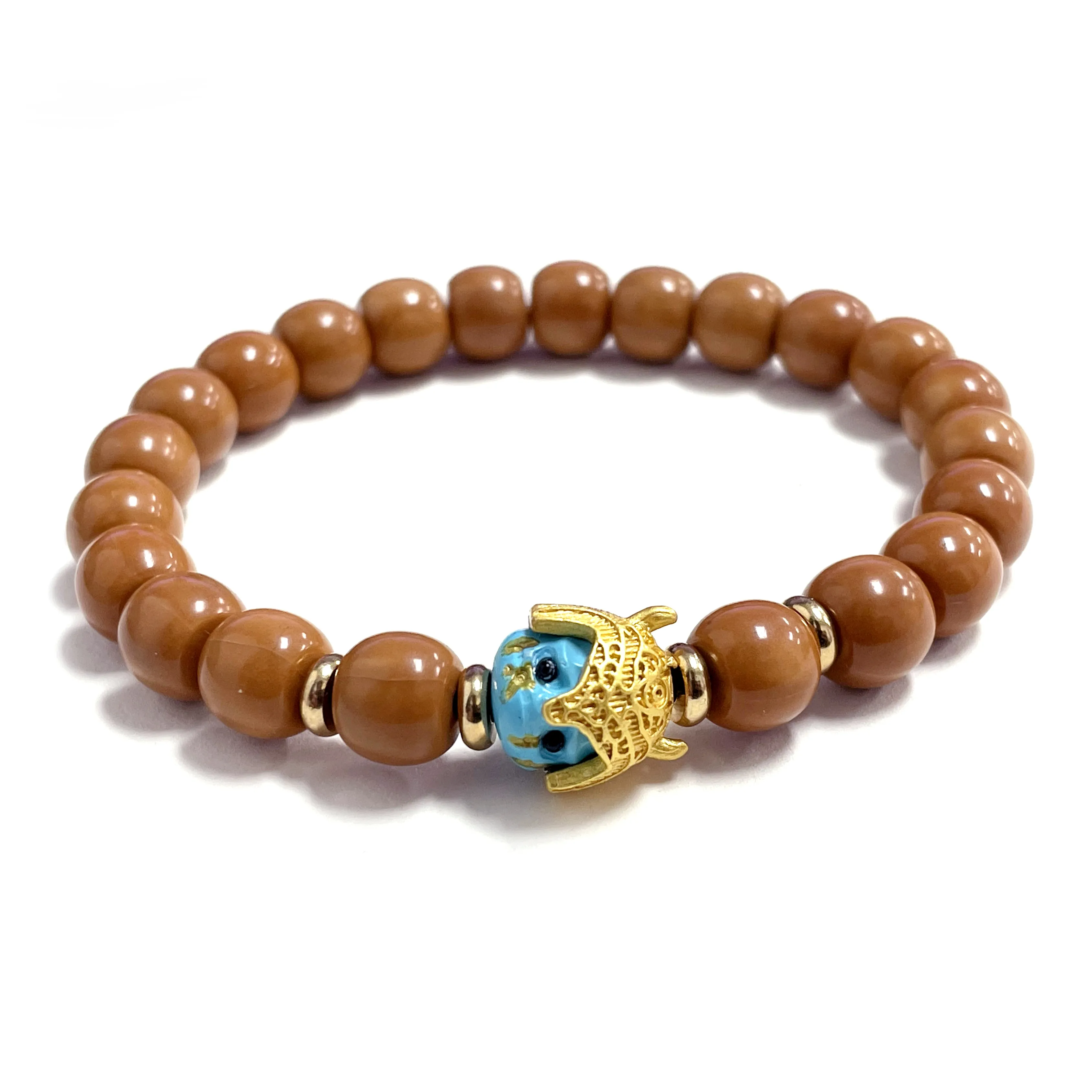 Kowloonko Monkey Head Walnut Bracelets Unisex