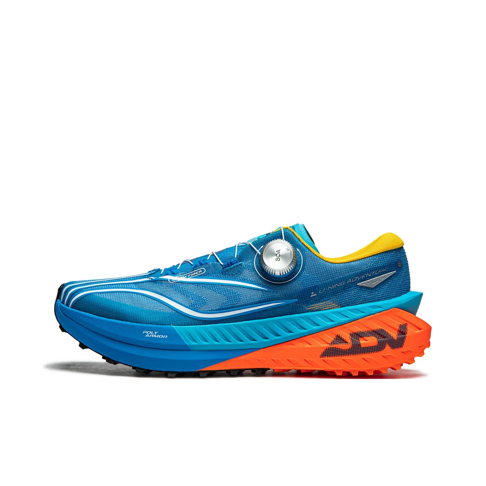 LINING Lulu PRO Slip-Resistant Abrasion-Resistant Low-Top Trail Running Shoes Men's Blue Orange