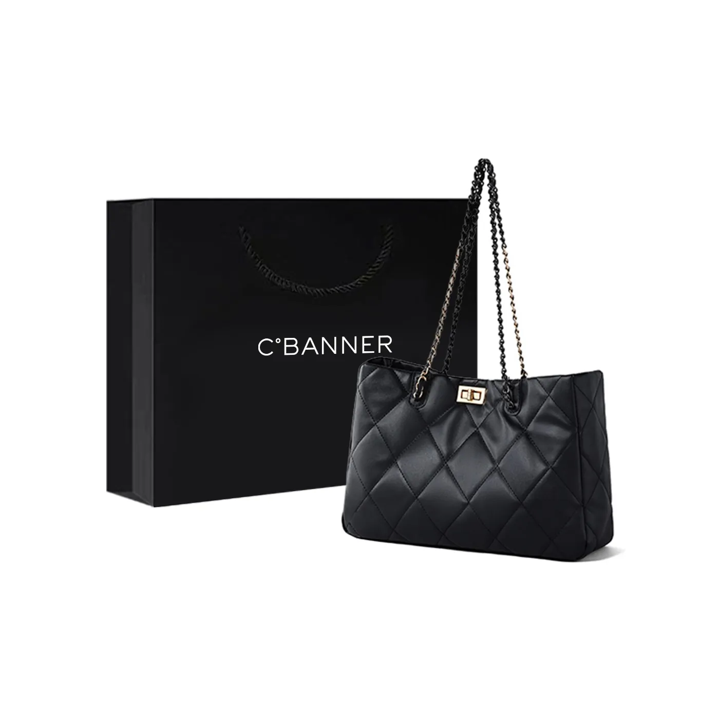 C°BANNER Коровья кожа Тоут Сумка Сумка для покупок Сумка на плечо Женская Черная