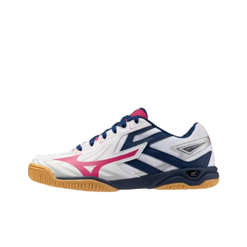 Mizuno Women's Wave Kaiserburg 8 Wide 'White Navy Pink'