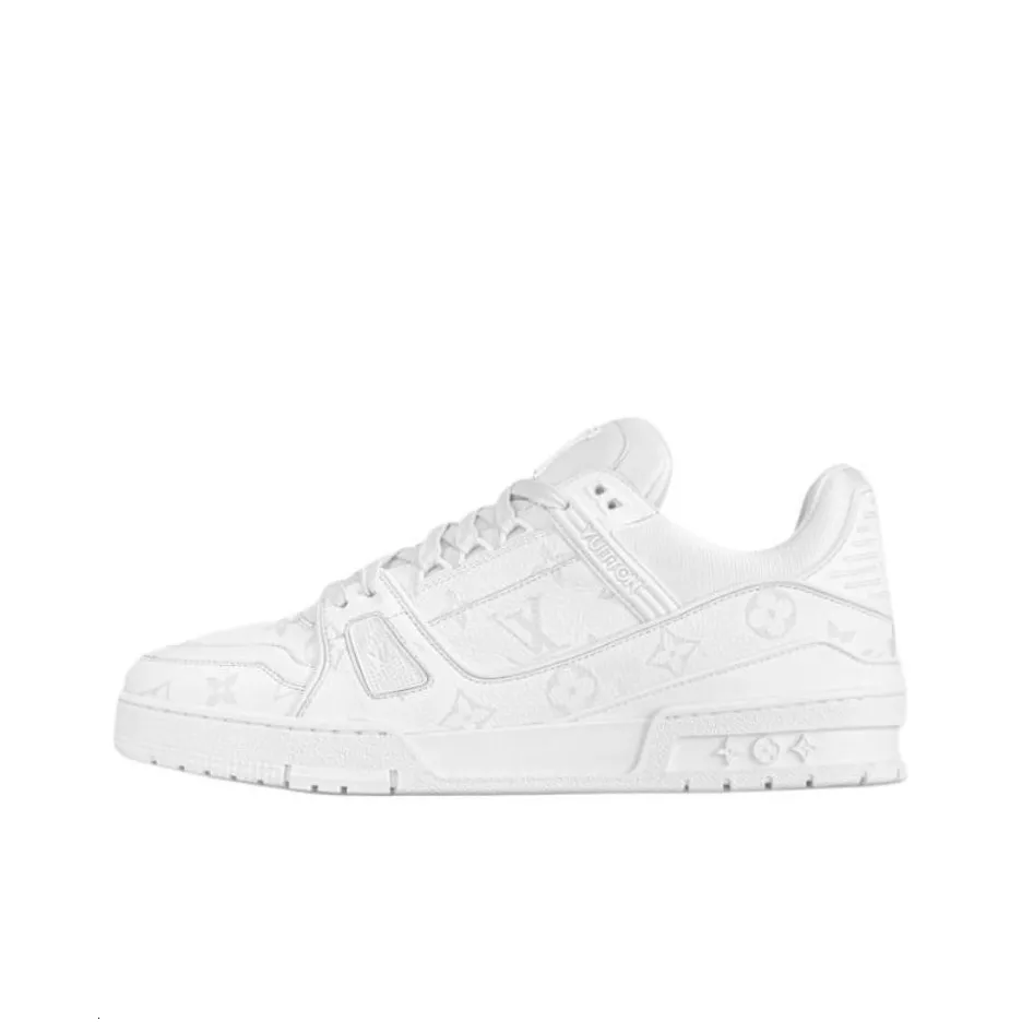 LOUIS VUITTON Trainer 2025 Spring And Summer Men's Collection Low-Top Skateboard Shoes Men's White