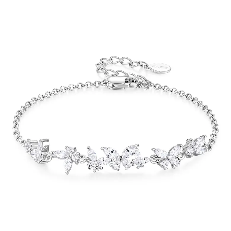 KADER S925 Silver Bracelets Women's Silver White