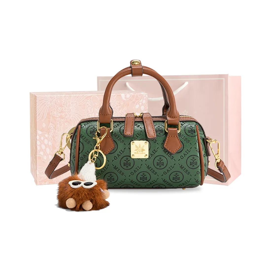 MISS GAIL Синтетическая кожа Одно плечо Сумка Средний Женский Зеленый