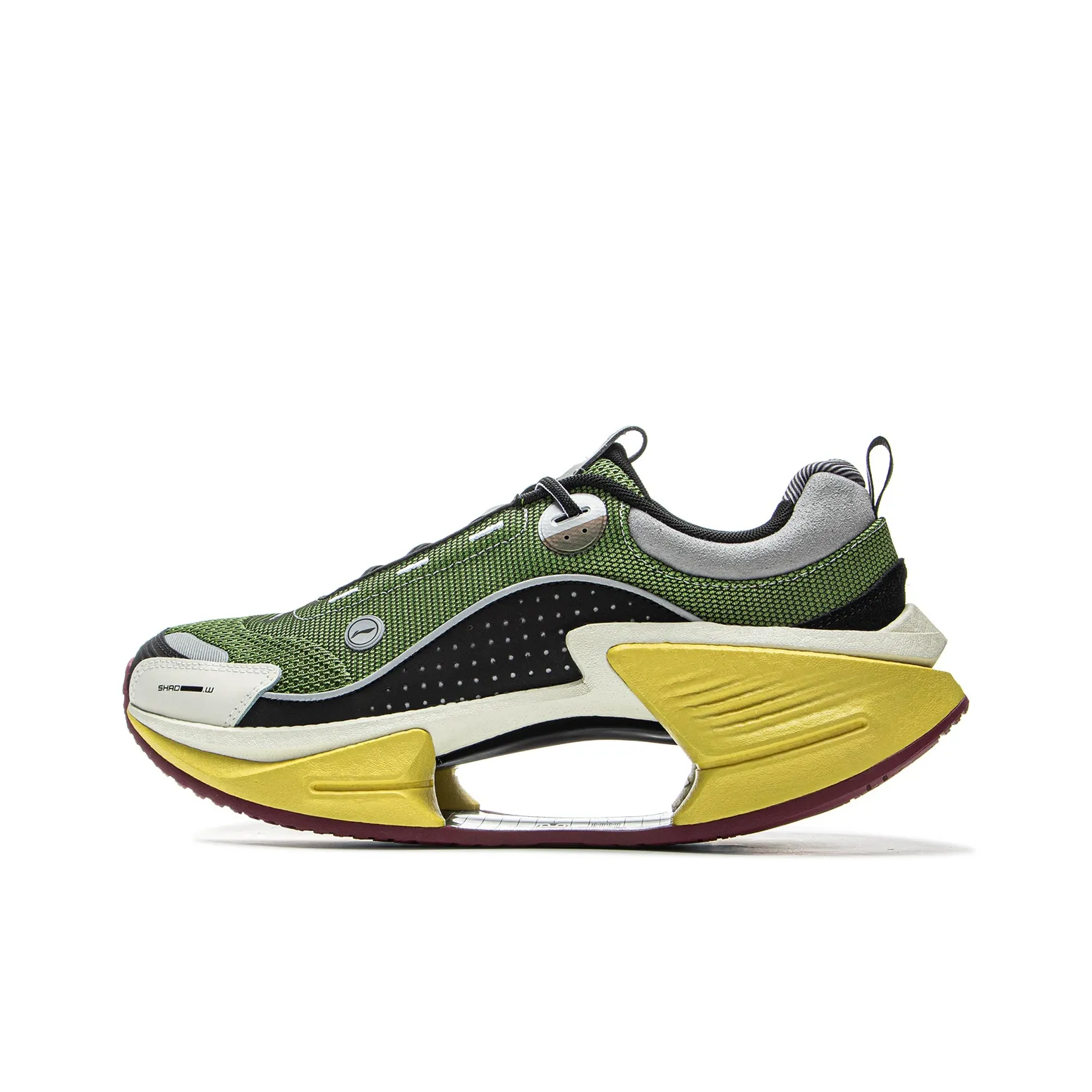 LiNing Cushioning Reflective Rebound Low Top Running Shoes Men's Green Black Yellow