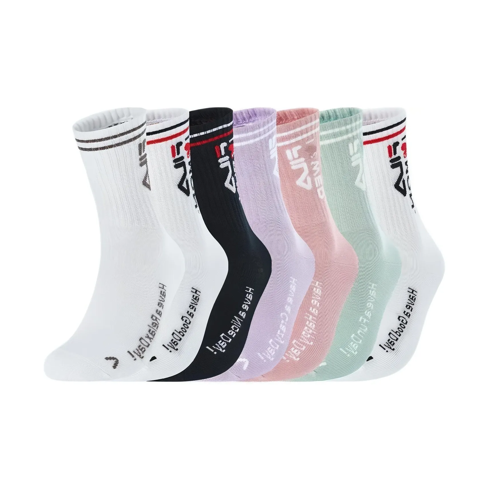 FILA Mid Calf Socks Women's 7 Pack