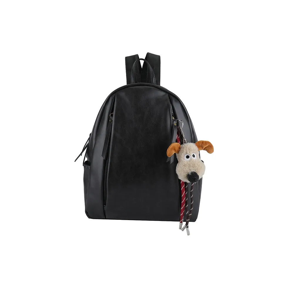 SURELAPTOP PU Backpack Backpack Travel Bag Laptop Bag Women's Black/Light Brown/Dark Brown