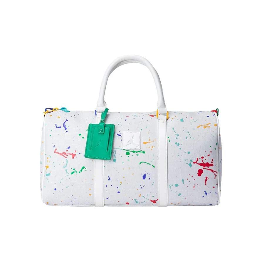 Jordan Polyester Luggage Bag Travel Bag Handbag Unisex White