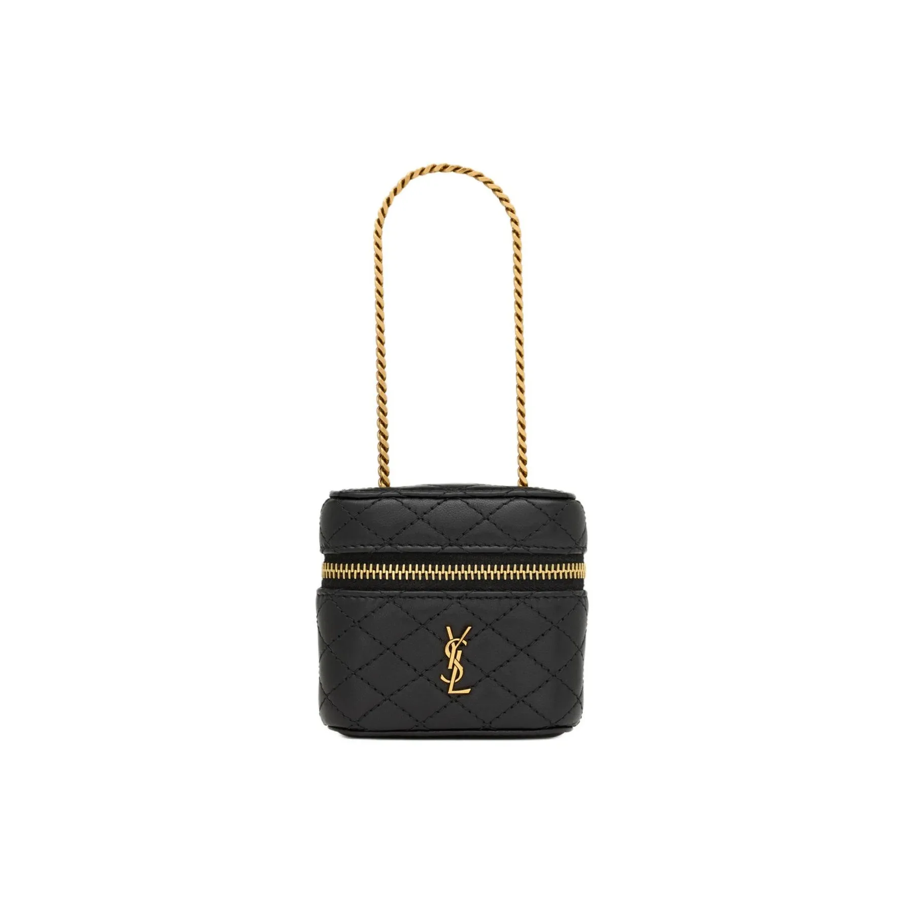 SAINT LAURENT GABY Lambskin Makeup Bag Micro Women's Black