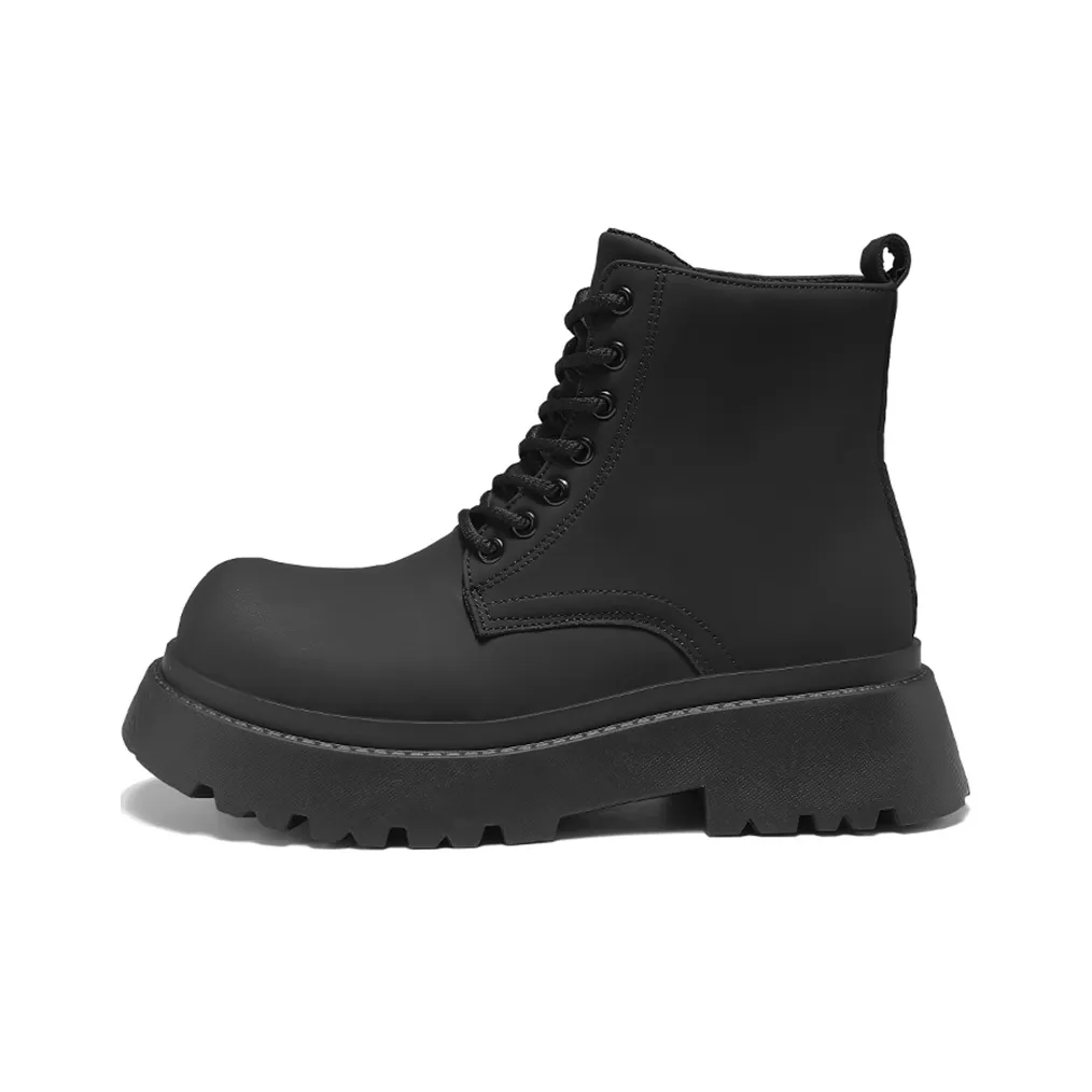 JKEM Короткий MID Голень Martin Boot Мужской Черный