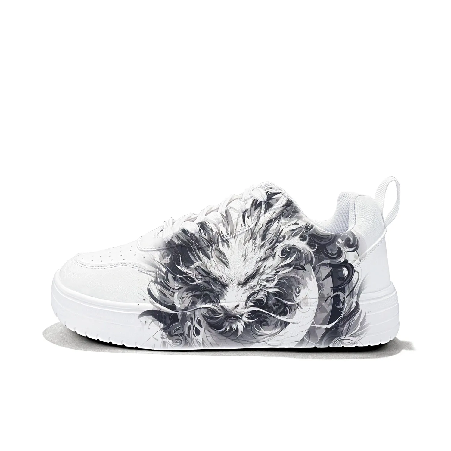 Cold cicadas yesterday Скейтборд Кроссовки Низкие Топ Белый Темная тень Дракон ZLA8021D Унисекс