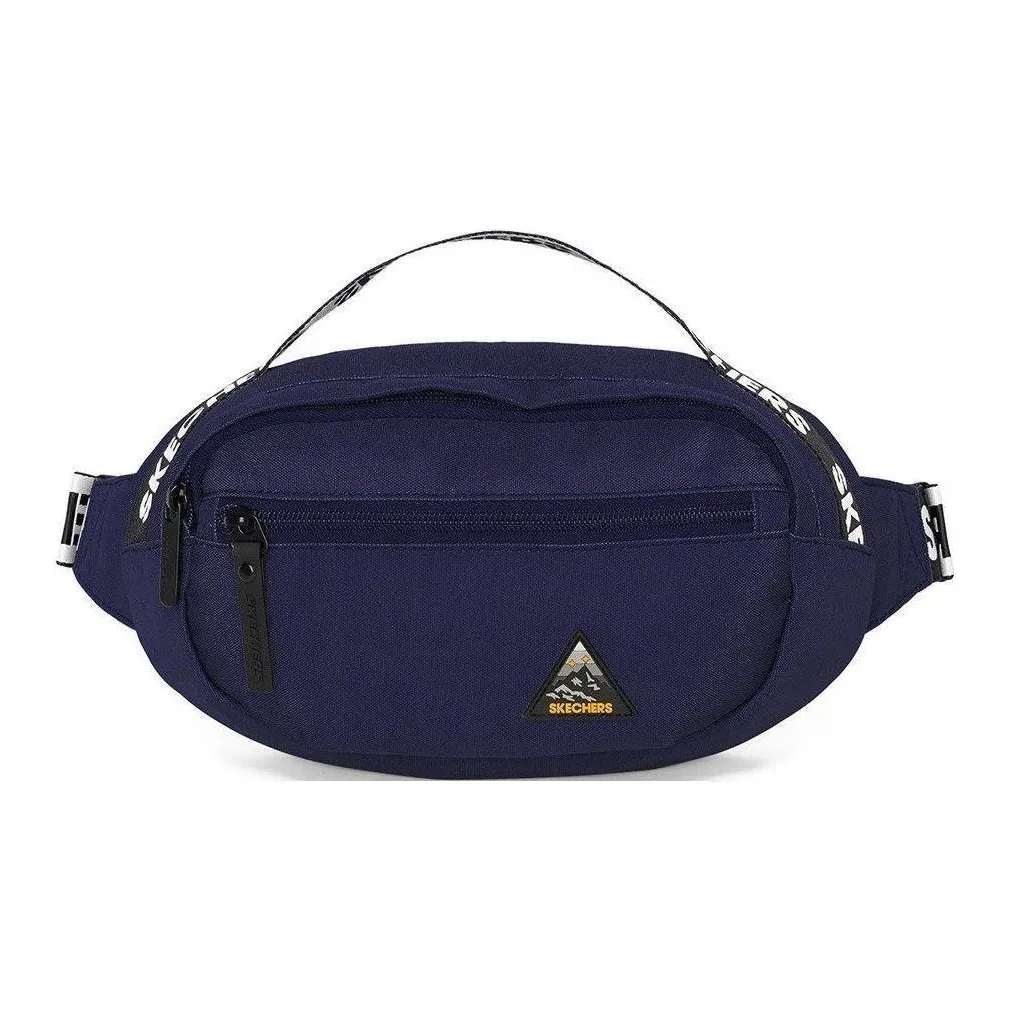 Skechers Ткань Обхват талии Сумка Грудь Сумка Обычный Унисекс Темно-синий