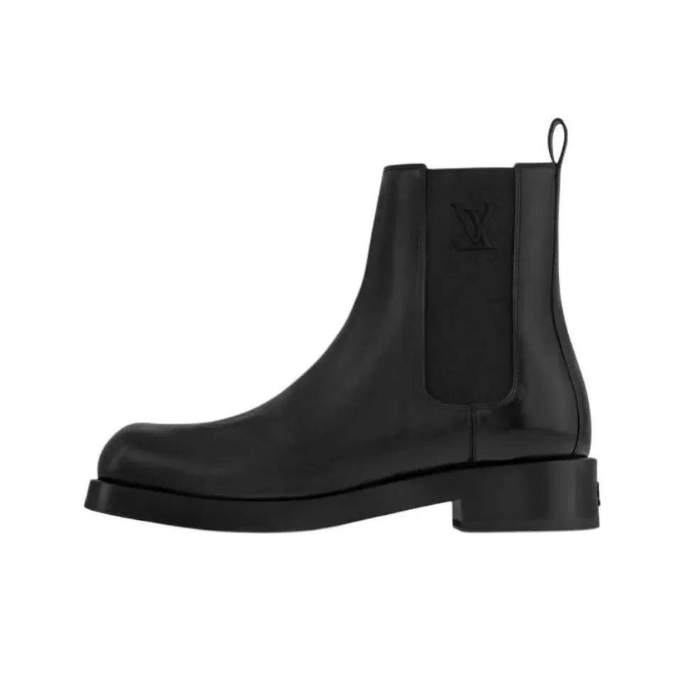 LOUIS VUITTON Agent 2025 Spring Summer Men's Collection Short Chelsea Boots Men's Black