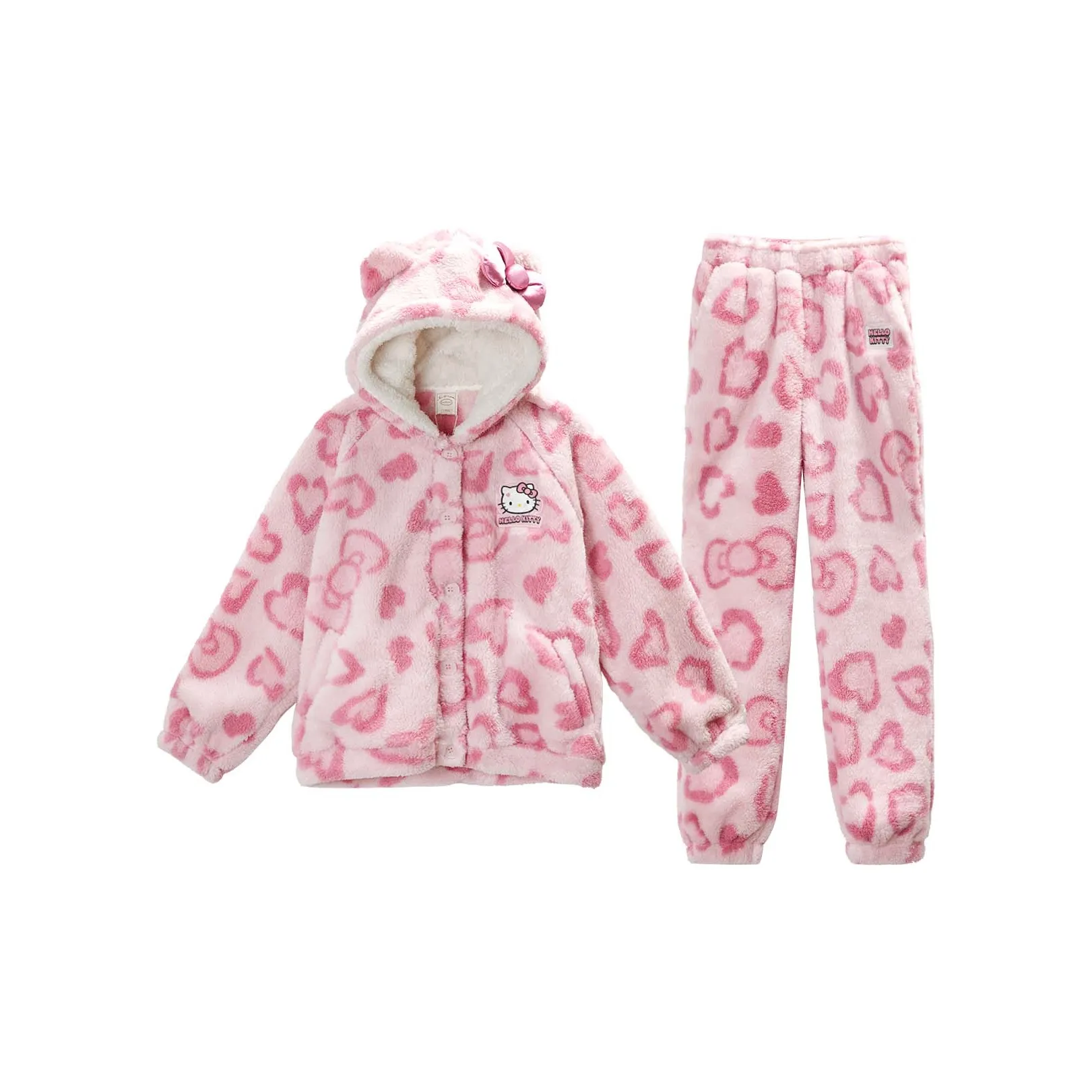 GUKOO x Hello Kitty Пижамный комплект Женские Розовый