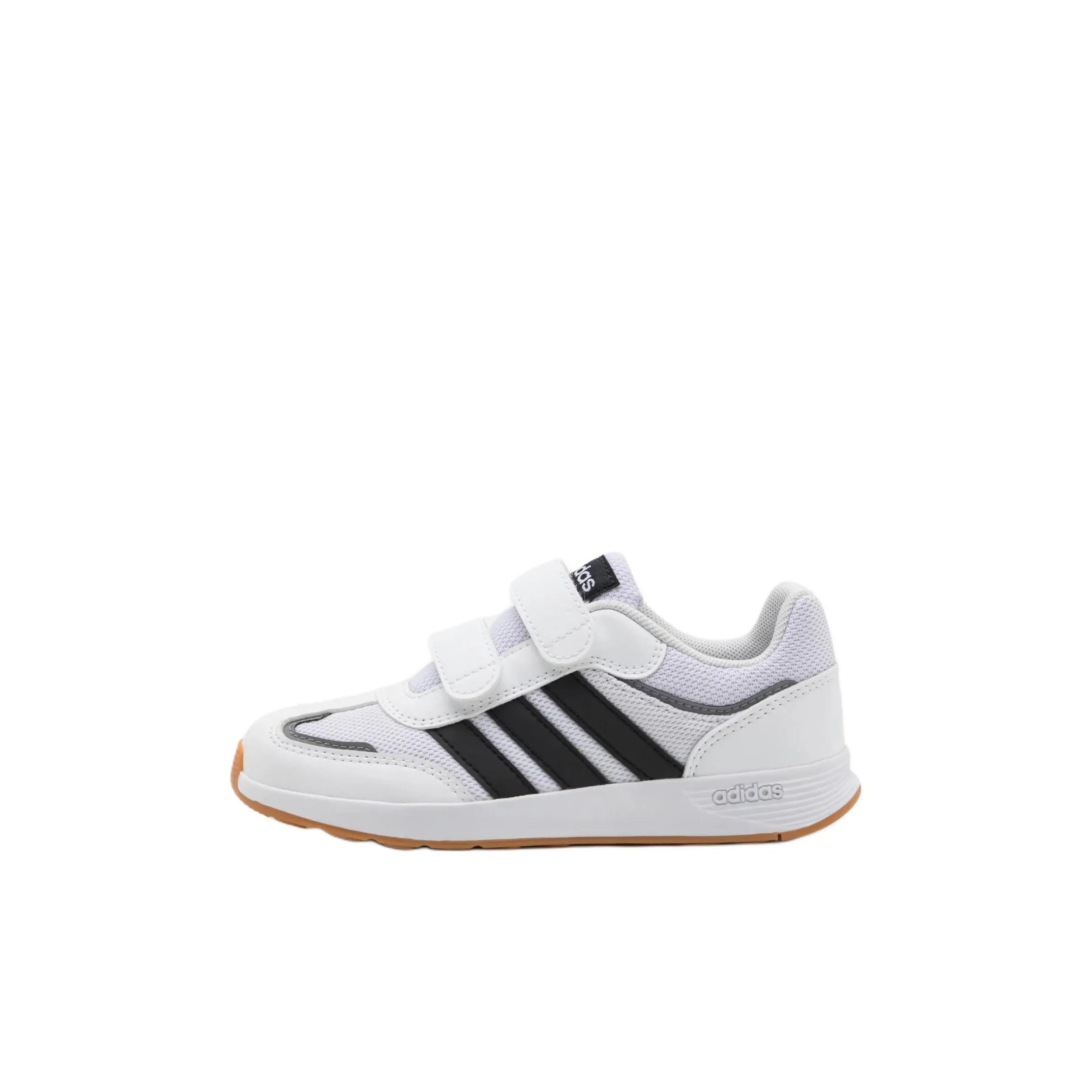Adidas Tensaur Аbrasion Resistant Низкий Топ Детские Скейтбординги Белый Черный Серый для Детей Возрастом 3-7 Лет