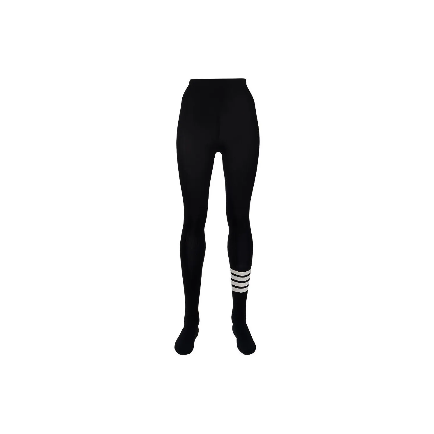 THOM BROWNE 4 Bar Striped Ribbed Tights
