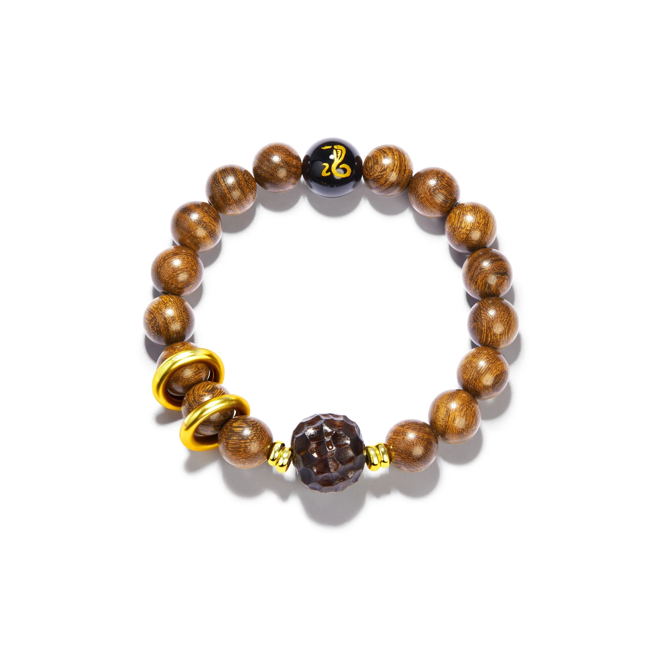 North Cain Golden Sandalwood Wooden Bracelets Unisex