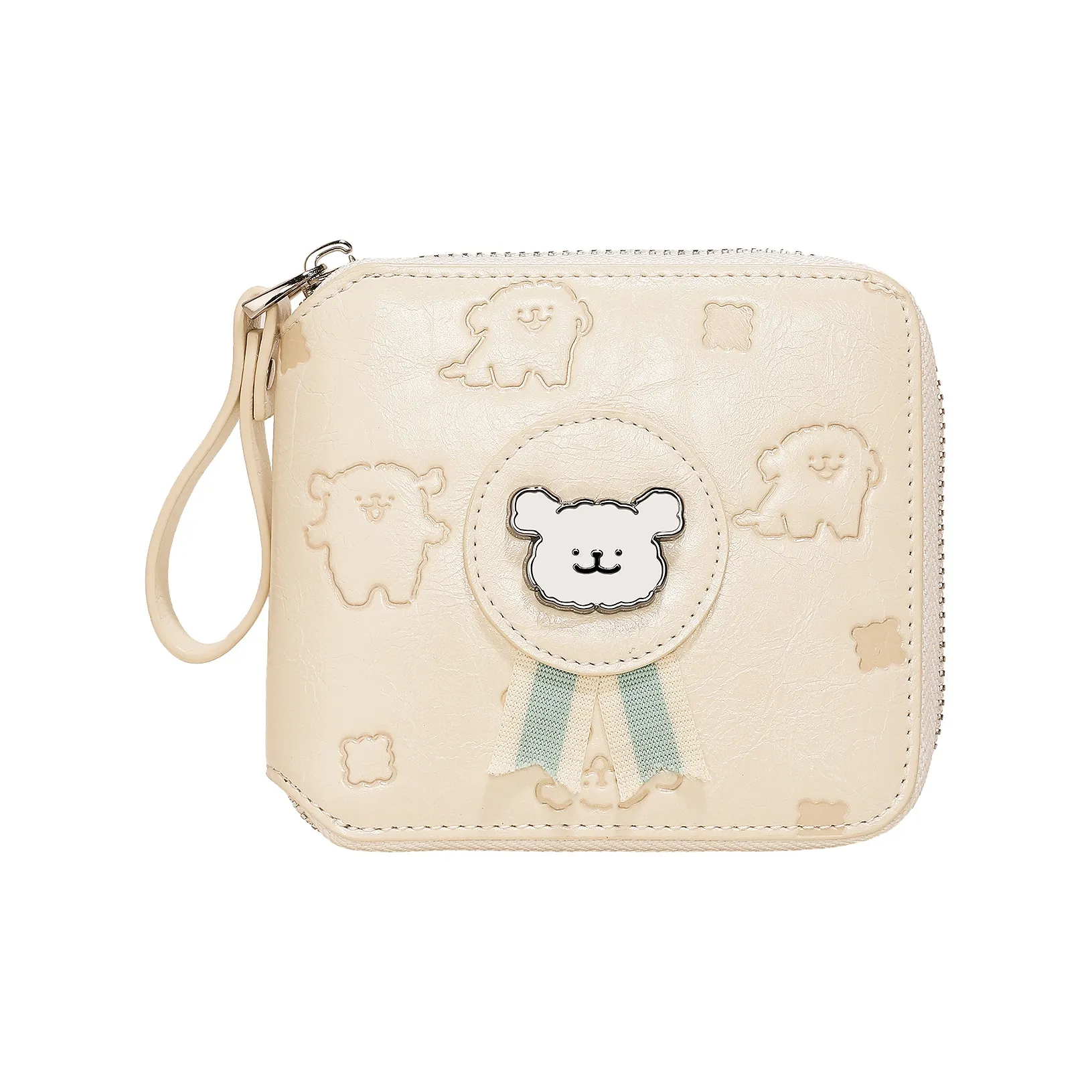 TOUTOU Линия Щенок Co Branded Модель Кошелек из синтетической кожи стандартный женский кремово-белый