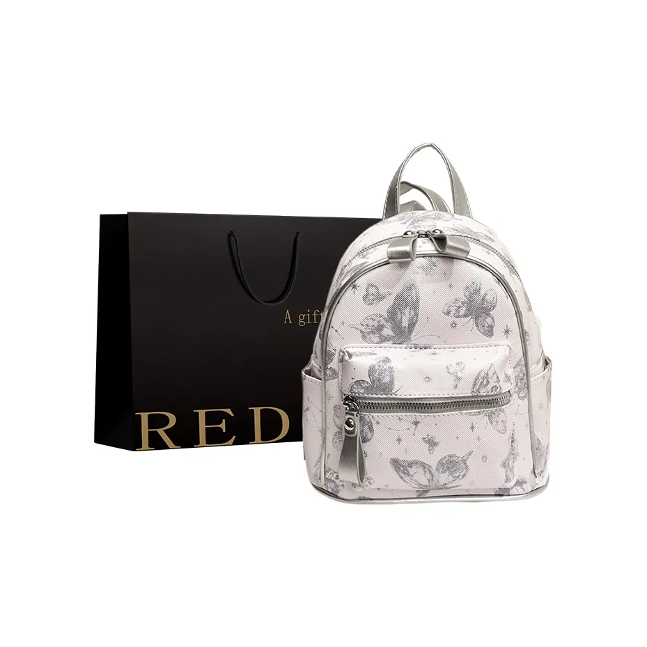 REDOO ПУ (полиуретан) Рюкзак Женские Ромб Узор Синий Ромб Узор Бежевый Желтый Бабочка Серебряный Бабочка Розовый