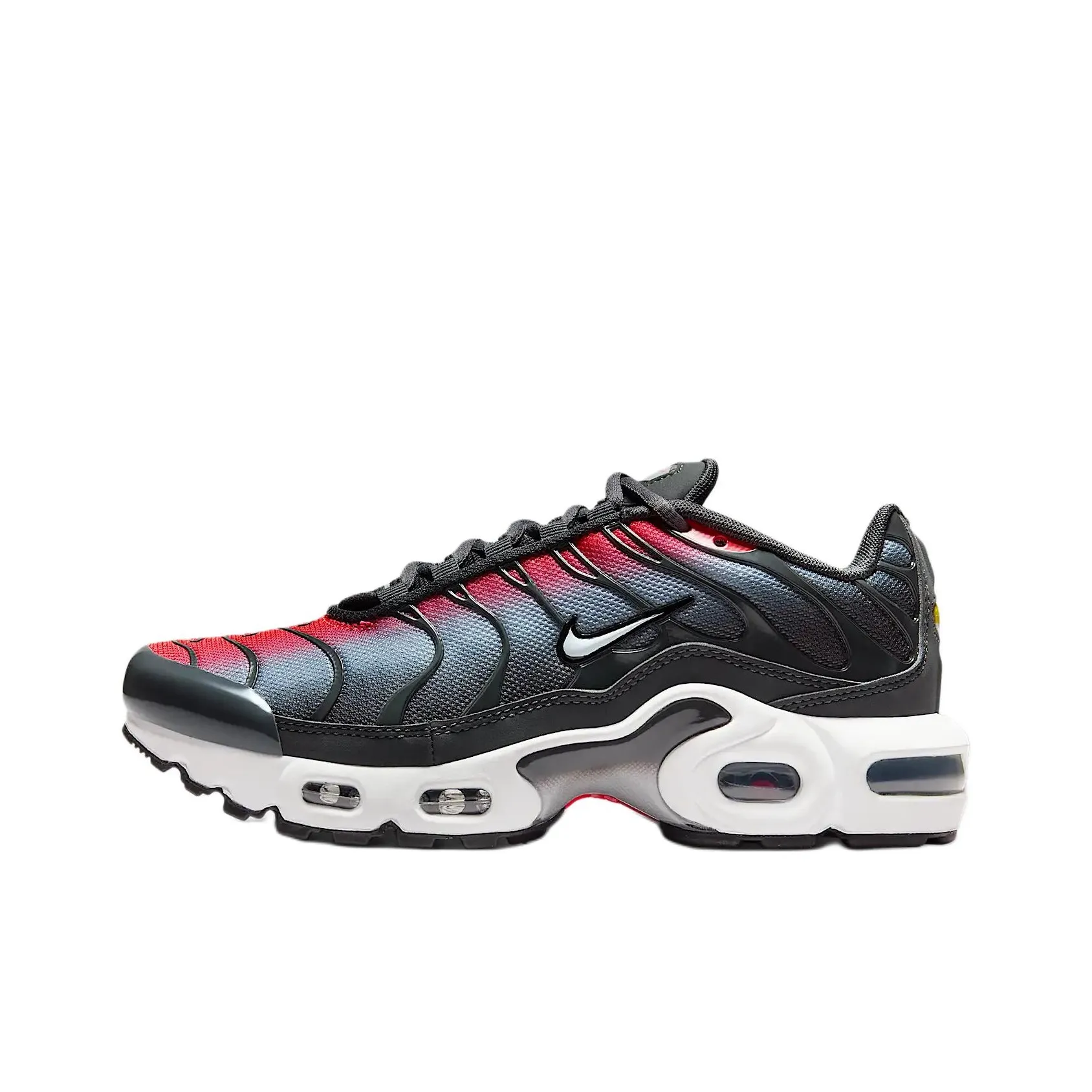 Nike Air Max Plus Anti KICK Амортизация Низкий Топ Детские Беговые Кроссовки Черный Красный Подростки