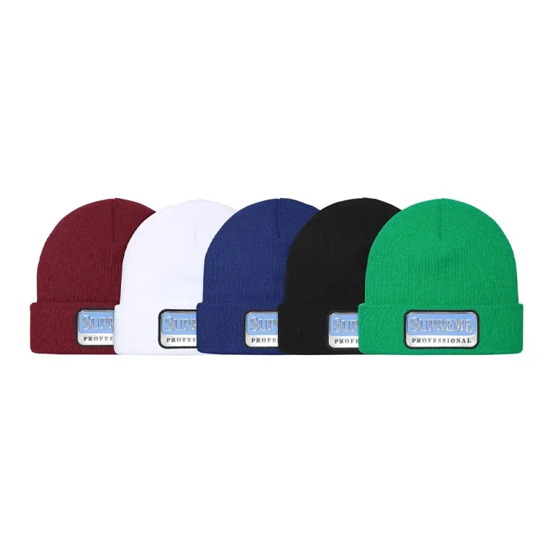 Supreme Акриловые Шапки-бини Унисекс Красный Белый Синий Зеленый Серый