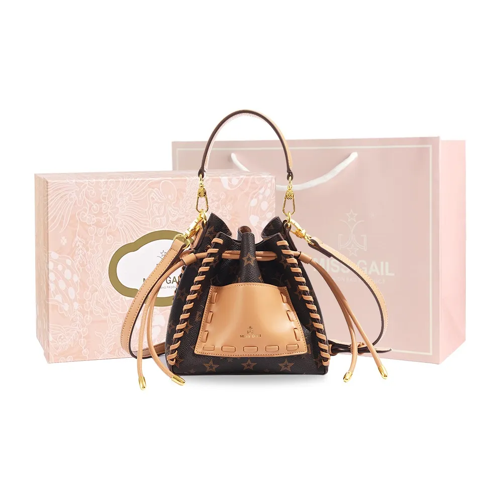 MISS GAIL Synthetic Leather Handbag, Shoulder Bag, Crossbody Bag Regular Women's Old Floral Apricot